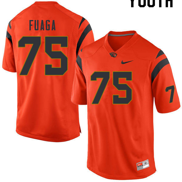 Youth #75 Taliese Fuaga Oregon State Beavers College Football Jerseys Sale-Orange